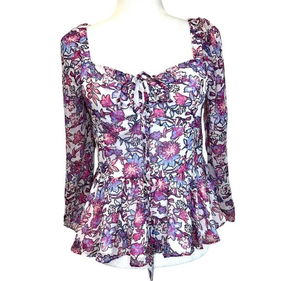 FRENCH CONNECTION Summer White Floral Blouse - Picture 1 of 11